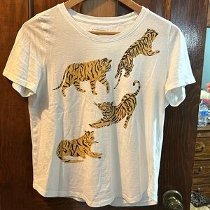 Anthropologie, tiger T-shirt, size small